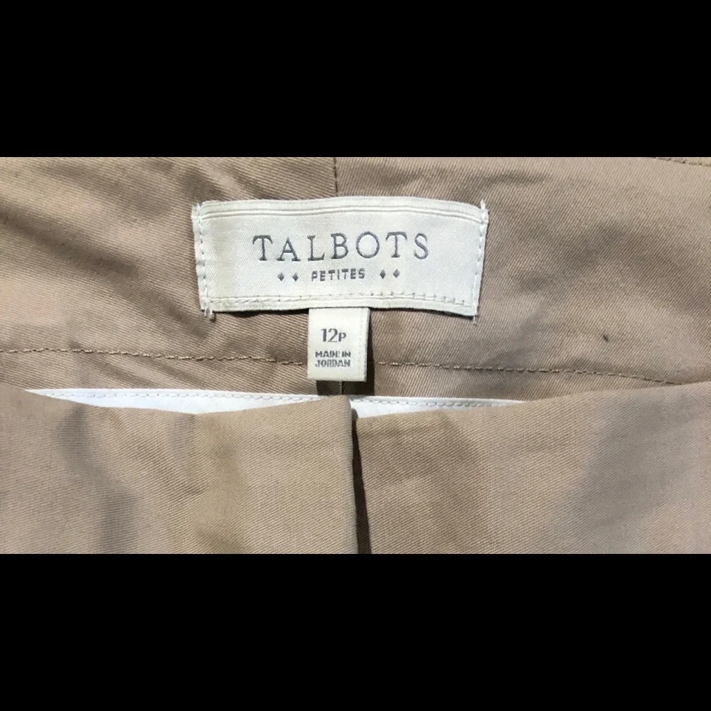 Talbots 12P Tan Crop Pants - Picture 3 of 3